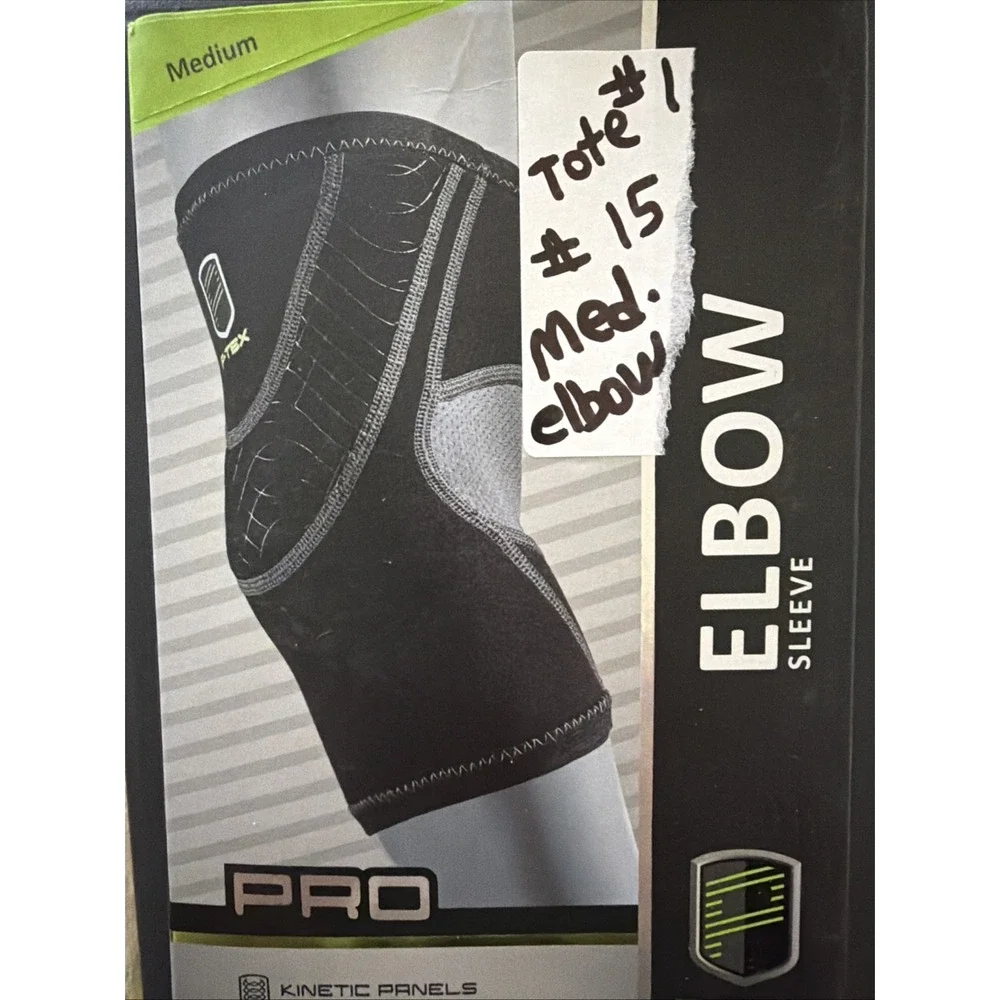 P-TEX Pro Elbow Sleeve Medium Black Thermal Compression Kinetic Panels P-TEXE200